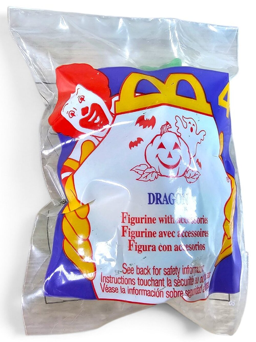 McDonalds Chicken McNugget Buddies Dragon Green Halloween #4 Vintage 1996 NEW
